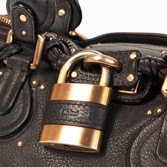 Chloe Paddington Brown Pebbled-Leather Handbag - Picture 9 of 14